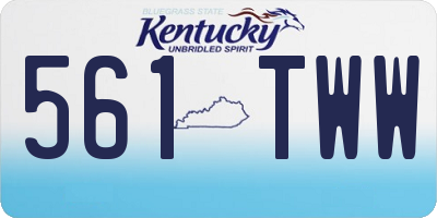 KY license plate 561TWW