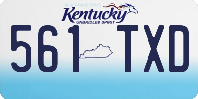 KY license plate 561TXD