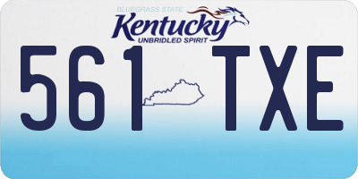 KY license plate 561TXE