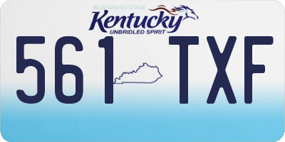 KY license plate 561TXF