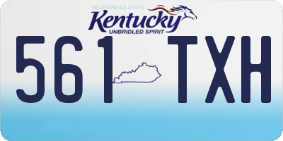 KY license plate 561TXH