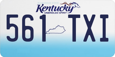 KY license plate 561TXI