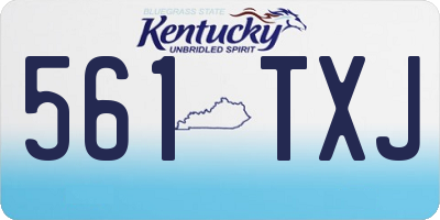 KY license plate 561TXJ