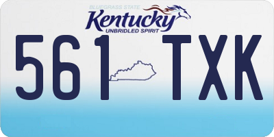 KY license plate 561TXK