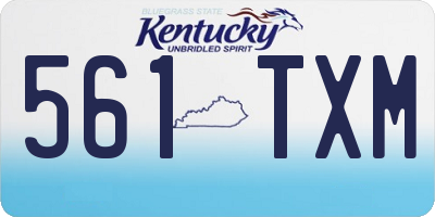 KY license plate 561TXM
