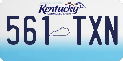 KY license plate 561TXN
