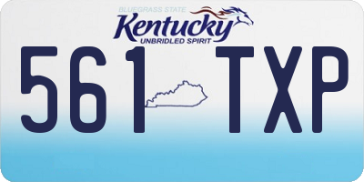 KY license plate 561TXP