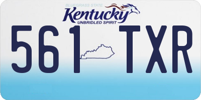 KY license plate 561TXR