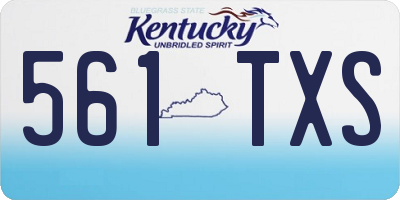 KY license plate 561TXS