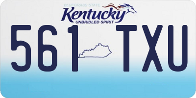 KY license plate 561TXU