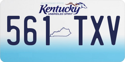KY license plate 561TXV