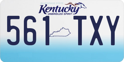KY license plate 561TXY