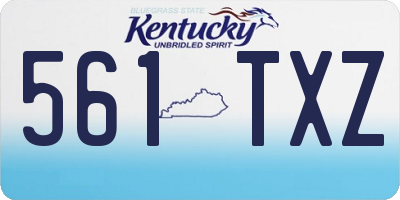 KY license plate 561TXZ