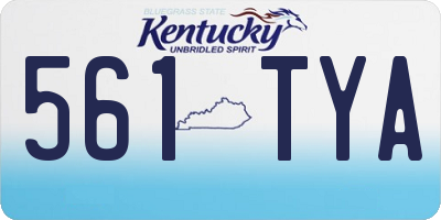 KY license plate 561TYA