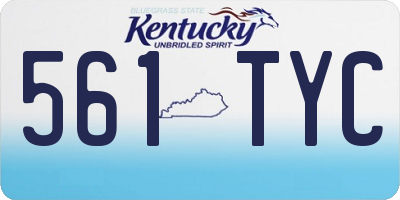 KY license plate 561TYC