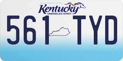 KY license plate 561TYD
