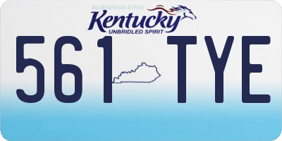 KY license plate 561TYE
