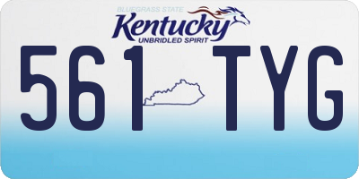 KY license plate 561TYG