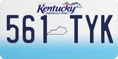 KY license plate 561TYK