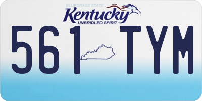 KY license plate 561TYM