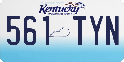 KY license plate 561TYN