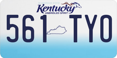 KY license plate 561TYO