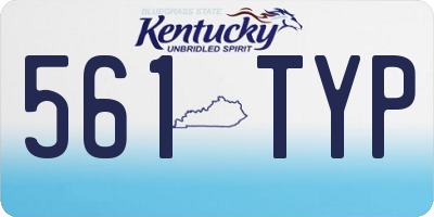 KY license plate 561TYP