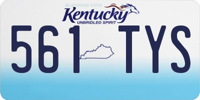 KY license plate 561TYS