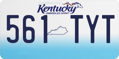 KY license plate 561TYT