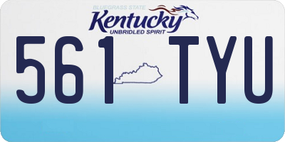 KY license plate 561TYU