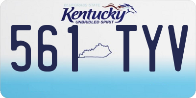 KY license plate 561TYV