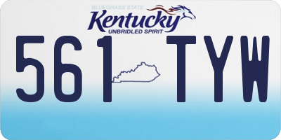 KY license plate 561TYW
