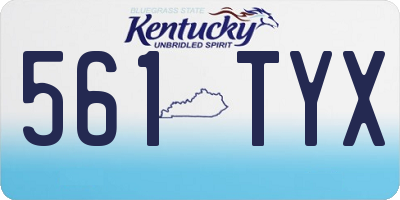 KY license plate 561TYX