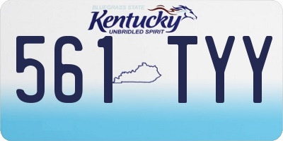 KY license plate 561TYY