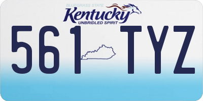 KY license plate 561TYZ