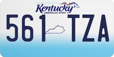 KY license plate 561TZA