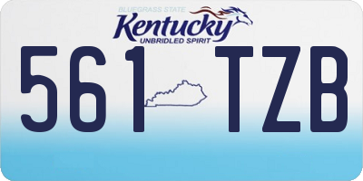 KY license plate 561TZB