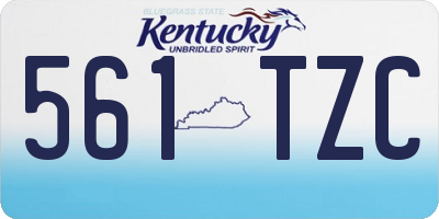 KY license plate 561TZC
