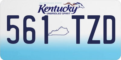 KY license plate 561TZD