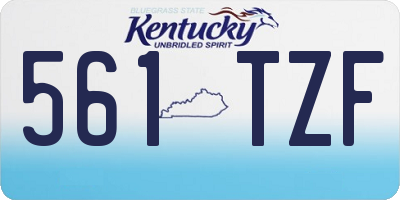KY license plate 561TZF
