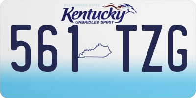 KY license plate 561TZG