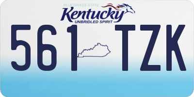 KY license plate 561TZK