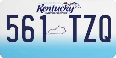 KY license plate 561TZQ