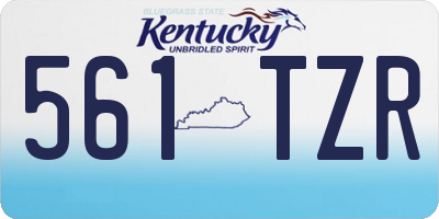 KY license plate 561TZR