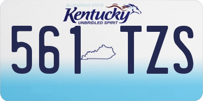 KY license plate 561TZS