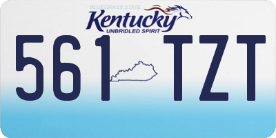 KY license plate 561TZT