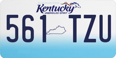 KY license plate 561TZU