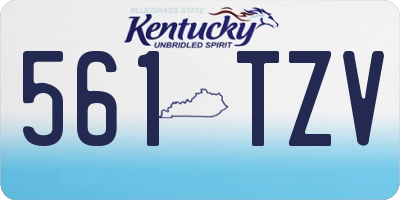 KY license plate 561TZV