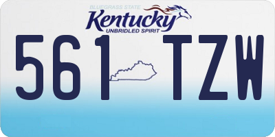 KY license plate 561TZW
