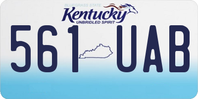 KY license plate 561UAB